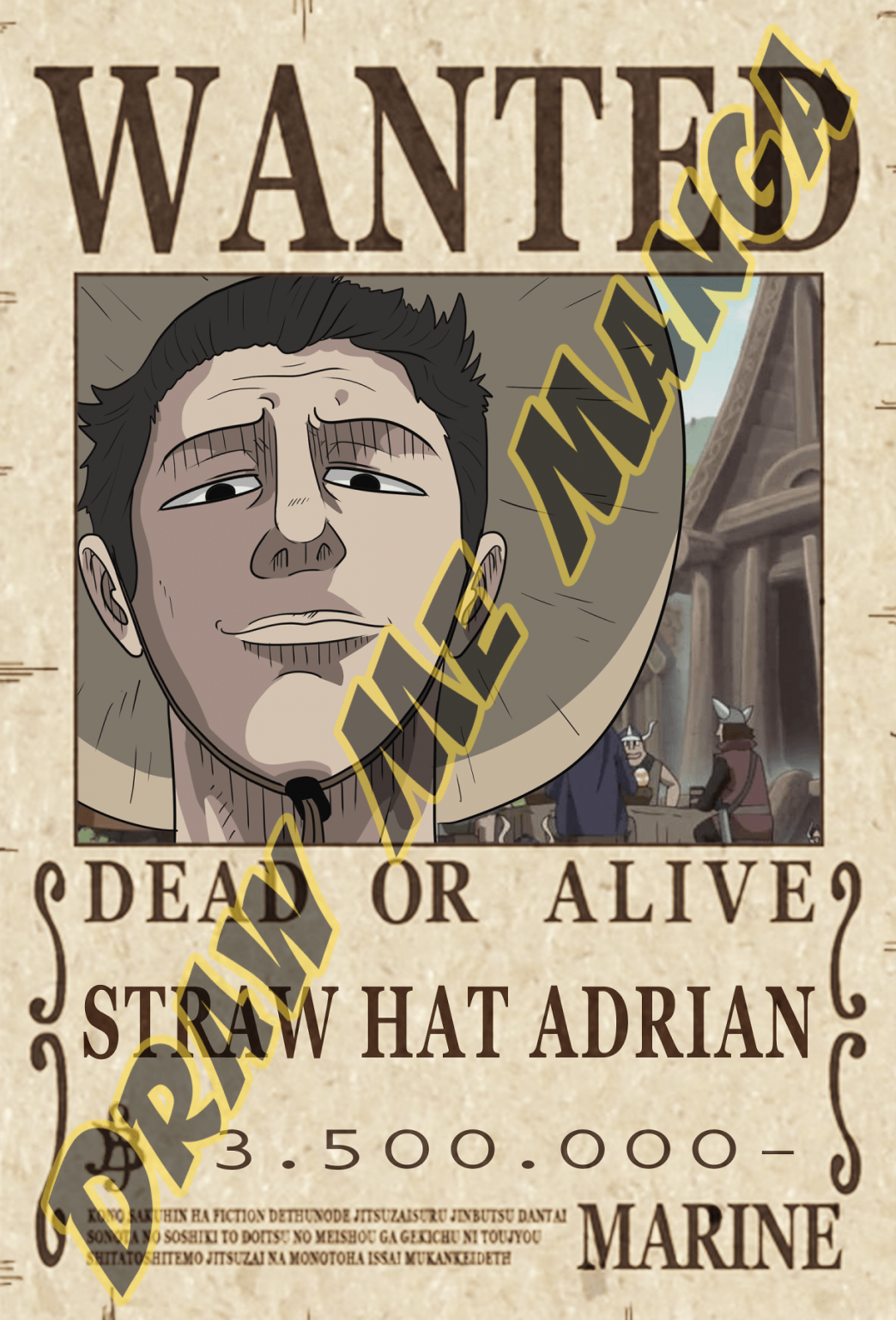 Get your own One Piece Wanted Poster Draw Me Manga